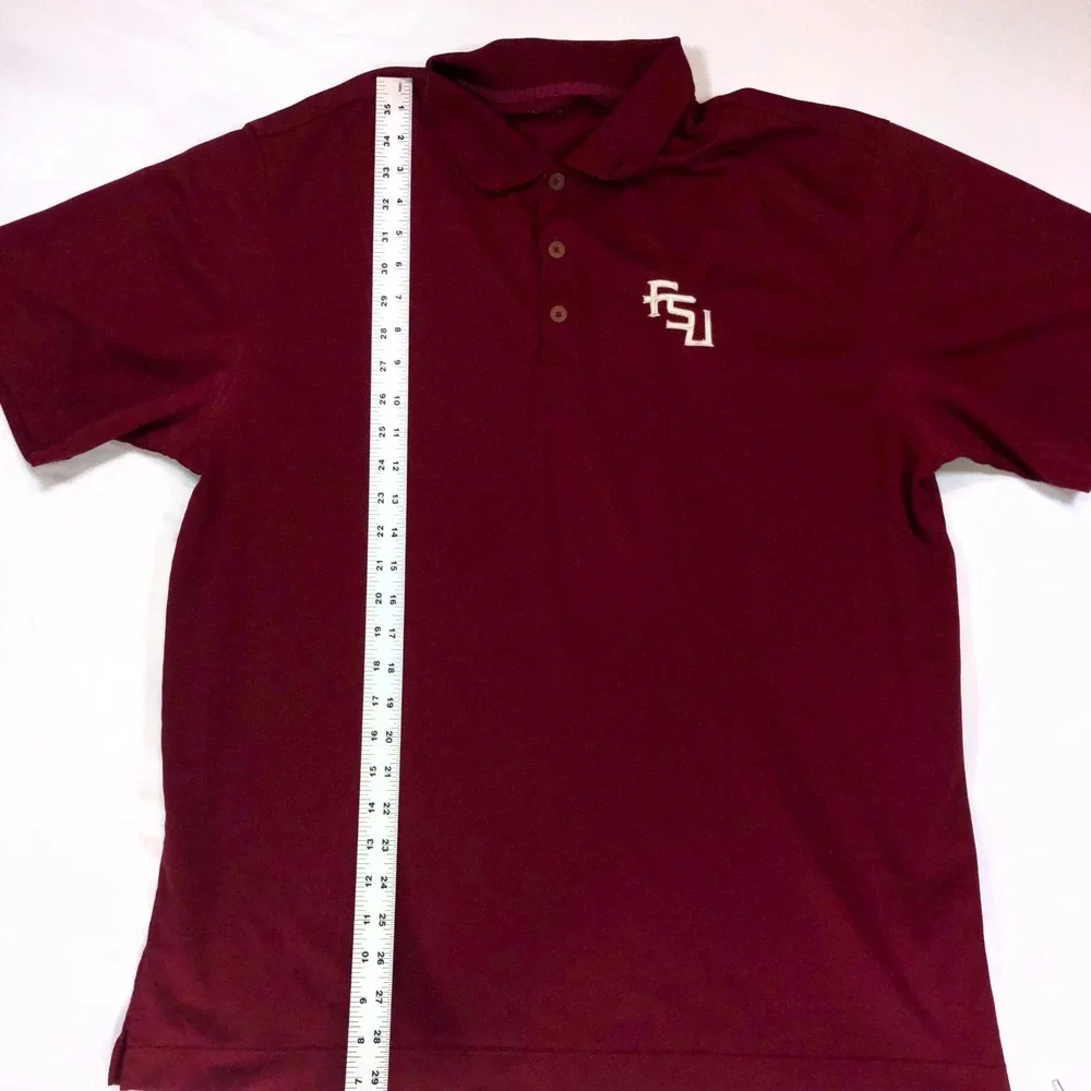 Nike Golf NCAA Florida State Seminoles Polo Shirt Mens XL Maroon Dri Fit